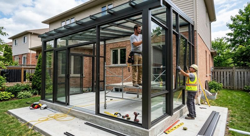 Enclosed Patio Installation project example